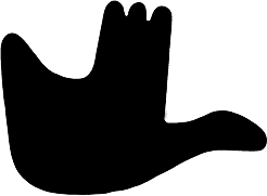 La Main Ouverte symbol in the shape of an open hand