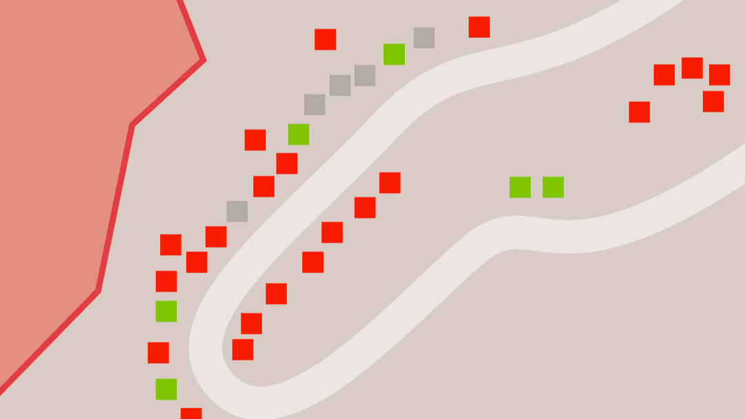 Diagram showing layers of a map with a description of each layer (from bottom to top): Base map of Los Angeles, Evacuation Zone, Active Fire Zone, Damage Assessment, and Damage Photographs
